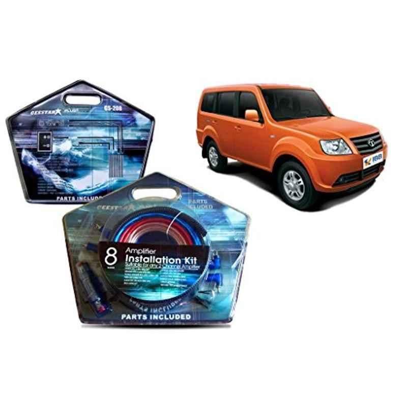 Auto Pearl Geestar Plus 8 Guage 2 Channel Amplifier Full Installation Kit for Tata Grande Dicor, GS-208