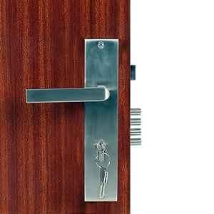 Handle Waala MG201 10 inch 60mm Stainless Steel Satin Finish Cylindrical Plate Both Side Key Mortise Door Lock Set