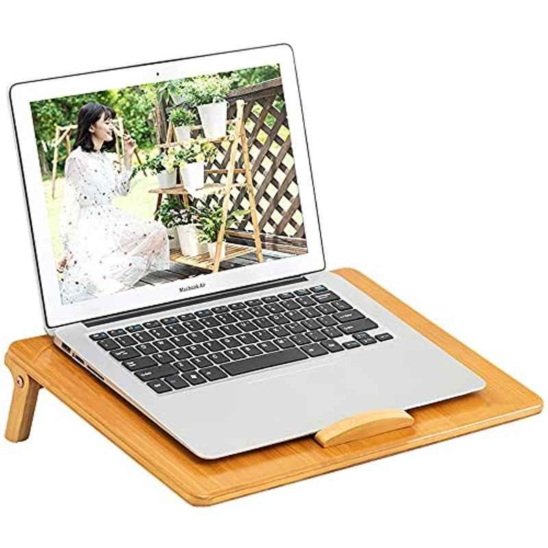 Rubik Bamboo Wood Beige Laptop Stand