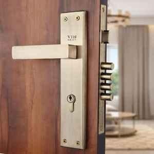 VIN KRAFT 10 inch 60mm Stainless Steel Antique Brass Mortise Door Lock Handle Set with 3 Keys, VK001-10CY-OSK-AB