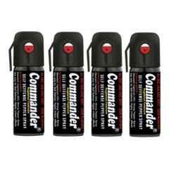 Commander 55ml Black Self Defense Pepper Spray, P401 (Pack of 4)