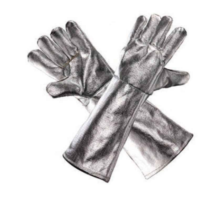 Gripwell Aluminised Heat Protection Gloves with Thick Blanket Innerline