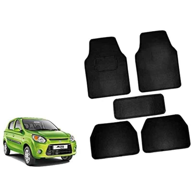 Auto Pearl 5 Pcs Polyester Black Car Floor Carpet Set for Maruti Suzuki Alto 800 2019