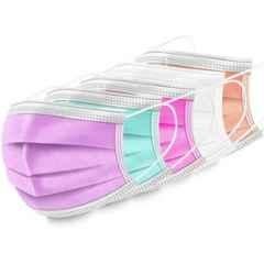 Wellstar 100 Pcs 3 Layer Non Woven Fabric Surgical Mask Set with Comfortable Nose Clip, COURFUL MASK-73