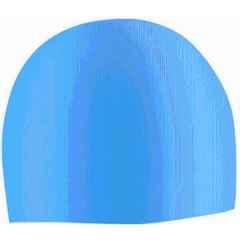 Matrica Solid Silicone Blue Waterproof Swimming Cap for Adult Men & Women, Size: Free
