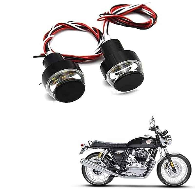 Kozdiko 2 Pcs Dual Colour Motorcycle LED Indicator Turn Signal Handle Bar Light Set for Royal Enfield Interceptor 650