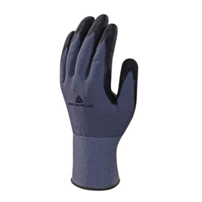 Deltaplus VE 726 Spandex Polyamide Black & Grey Safety Gloves, Size: 10