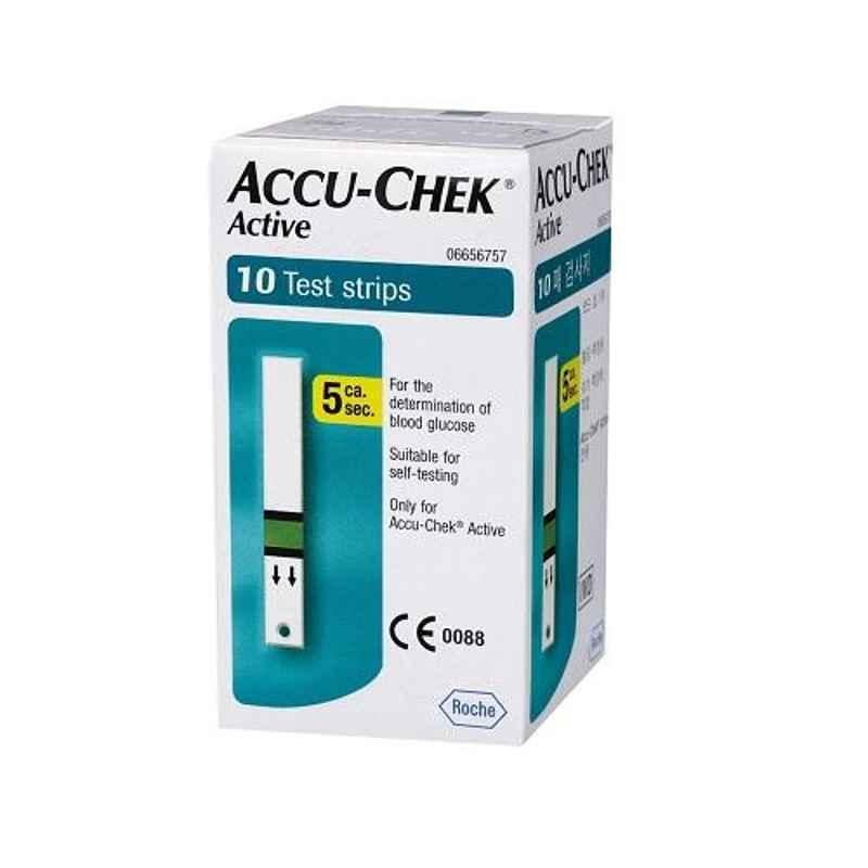 Accu-Chek Active 10 Pcs Glucometer Test Strips Box