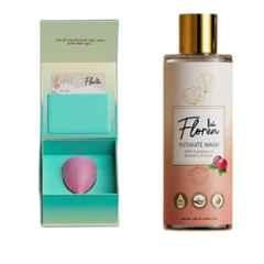 Floren 25ml Silicone Pink Reusable Menstrual Cup with 100ml Intimate Wash Combo