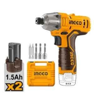 Ingco 0-2000rpm 12V 1/4 inch 1.5Ah Cordless Impact Wrench, CIRLI12015