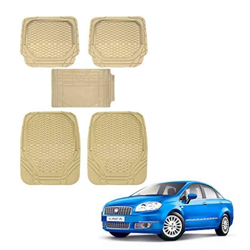 Kozdiko 5 Pcs 8855TW Beige Car Foot Mat Set for Fiat Linea Classic, koz_33044