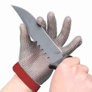 Midas Silver Aluminum Metal Chain Mess Hand Gloves