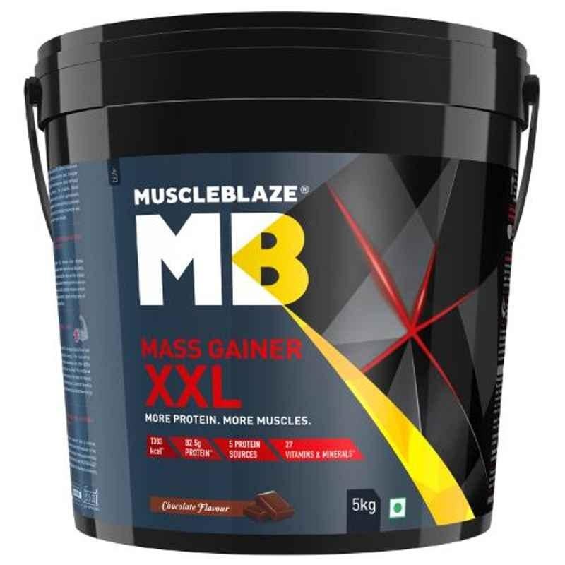 MuscleBlaze 5kg Chocolate XXL Mass Gainer, NUT3599-15