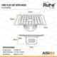 Ruhe 6x6 inch 304 Grade Stainless Steel Fire Flat Cut Cockroach Drain Square with Trap, 16-0307-04