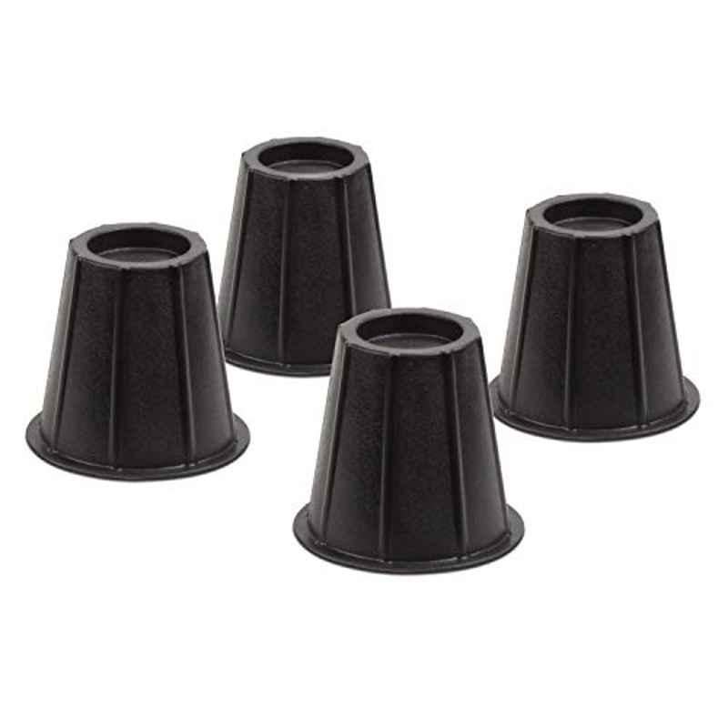 Honey-Can-Do 5 inch Black Round Bed Risers, STO-01004 (Pack of 4)