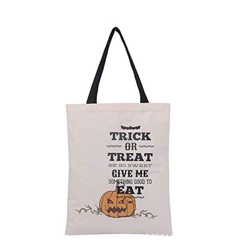 Rubik 44x36cm Canvas Pumpkin Give Me Eat Tote Storage Bag
