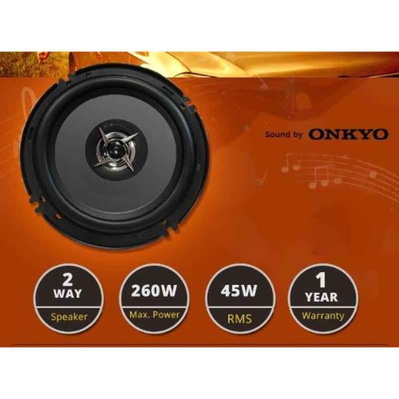 Uno Minda Onkyo 260W 2 Way Multiaxial Car Speaker with Two Tweeter