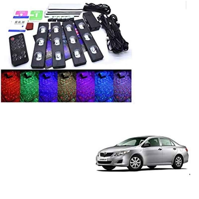 Kozdiko 4 Pcs Plastic LED Car Starlights Kit with 7 Different Colors for Toyota Corolla
