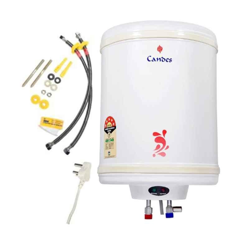 Candes Perfecto Metal 15L 2kW Ivory Storage Water Heater with Installation Kit