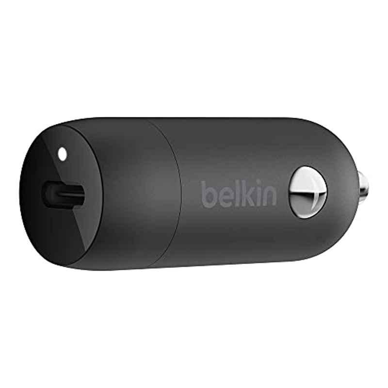 Belkin 20W Black USB-C Fast Car Charger, CCA003BT