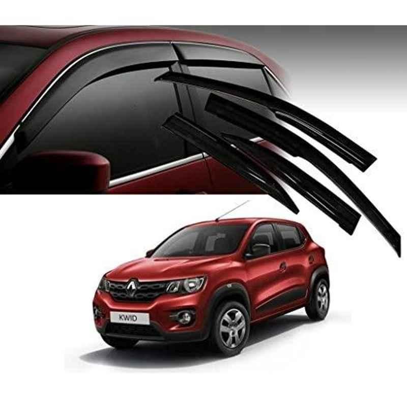 Car Elegance 4 Pcs Rain & Wind Door Visor Side Window Deflector for Renault Kwid