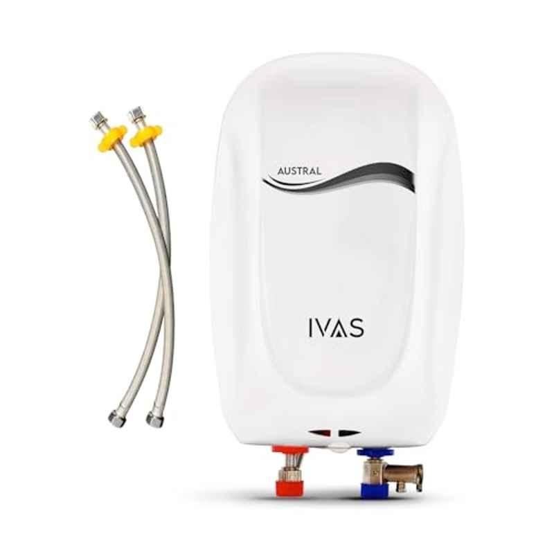 IVAS Austral 3 Litre 3000W Plastic White Instant Water Heater with 2 Year Warranty, IM10109442