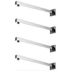 Fastgear 9 inch Stainless Steel Chrome Finish Silver Wall Mounted Overhead Shower Arm, FG3250 (Pack of 4)