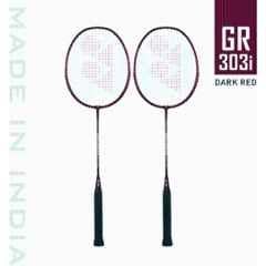 Yonex GR303i 95g Red Strung Badminton Racquet (Pack of 2)