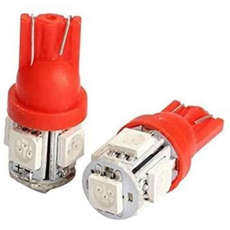 AOW 5 SMD (RED) LED Parking Bulb Pilot Light/License Plate car Lights for Universal for All Cars (PAIR/DC-12V)