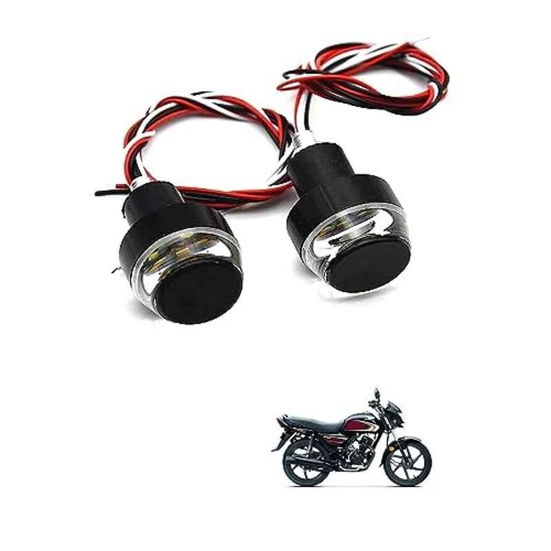 Kozdiko 2 Pcs Dual Colour Motorcycle LED Indicator Turn Signal Handle Bar Light Set for Honda Dream Neo