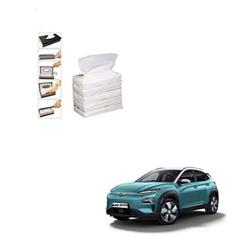 Kozdiko 100 Pulls Dispenser Box Refiller Tissue Paper with 200 Sheets for Hyundai Kona Electric (Pack of 5)