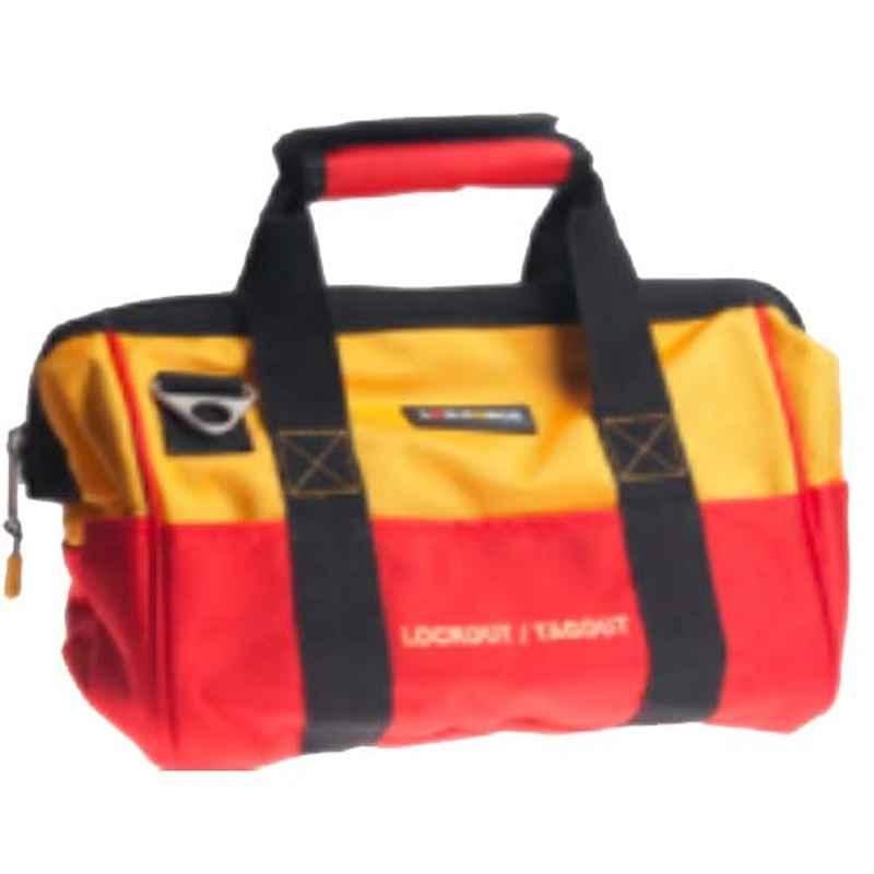 LOK-FORCE 31.5x23x27cm Polyester Red & Yellow Hand Carry Lockout Bag, BG-YR32SM