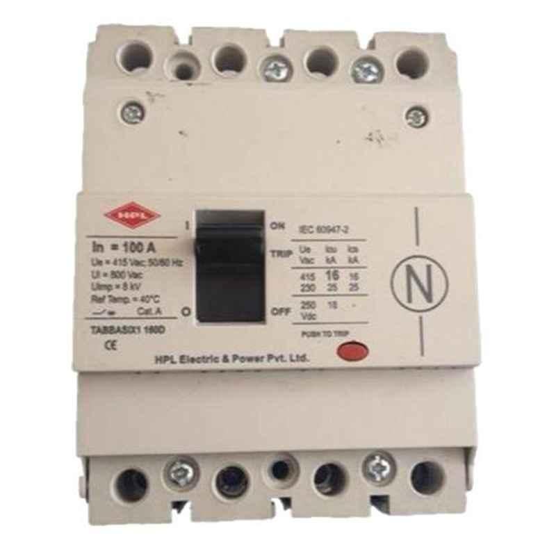 HPL 500A 50kA 4 Pole MCCB TAB 3 (Adjustable Thermal & Fixed Magnetic Type), TAB630SY500AC4P