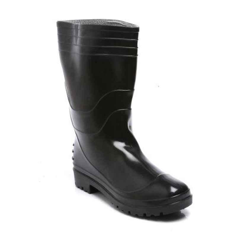 Agarson Virat High Ankle Black Work Gum Boots, Size: 9