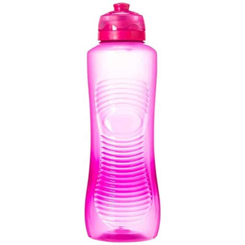 Sistema 800ml Plastic Pink Gripper To Go with Icy Cool Stick Bottle,