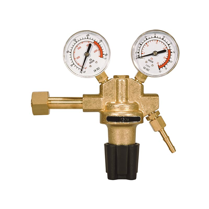 Yildiz Pro 230-21 lpm CO2 Pressure Regulator with Flow Gauge, 5350