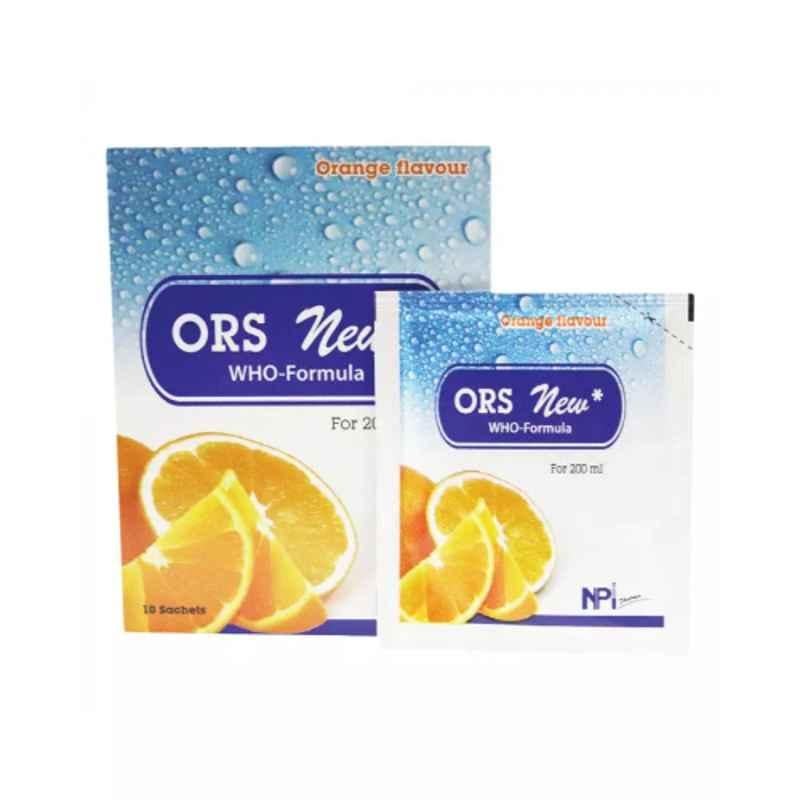NPI Pharma 21.8g Orange Flavour Powder ORS Sachets (Pack of 10)