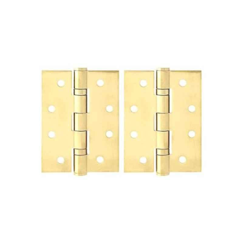 Dorfit 4x3.5x3cm Gold Two Ball Bearing Door Hinges, DTBB43.53/PVD (Pack of 2)