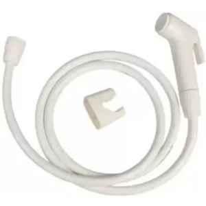 Fastgear ABS Plastic White Matt Finish Wall Mount Health Faucet with Pipe & Hook