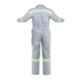 Club Twenty One Workwear CA-1011 Grey Men Cotton Reflective Tape Coverall Boiler Suit for Industrial & Protective, Size: L