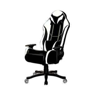 ASE Gaming Rage 135kg Leather High Back White & Black Ergonomic Gaming Chair