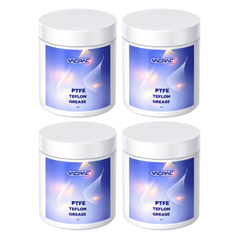 VAC PAC 1kg High-Performance PTFE Teflon Grease for Metal, Plastic & Rubber (Pack of 4)