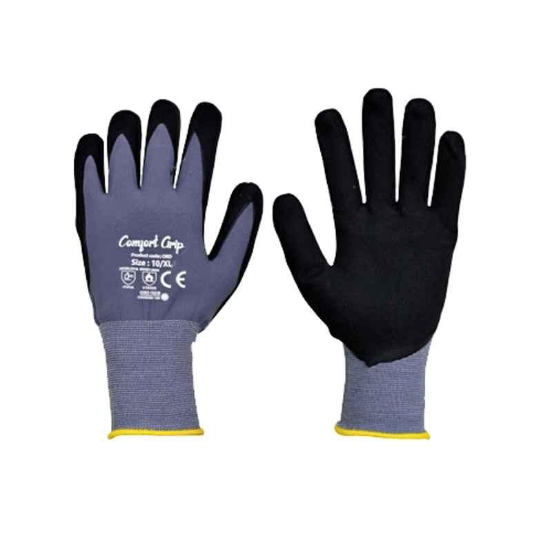 Vaultex ORD2 Nylon Grey & Black Nitrile Foam Coated Gloves, Size: XL