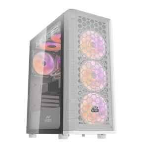 Ant Esports 250 Air White Mid Tower Gaming Cabinet with Pre-Installed 3 Front Fans