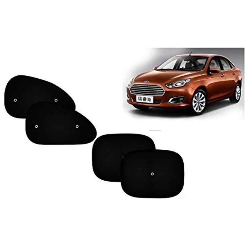 Auto Pearl 4 Pcs PVC & Mesh Black Window Side Sun Shade Set for Ford Escort
