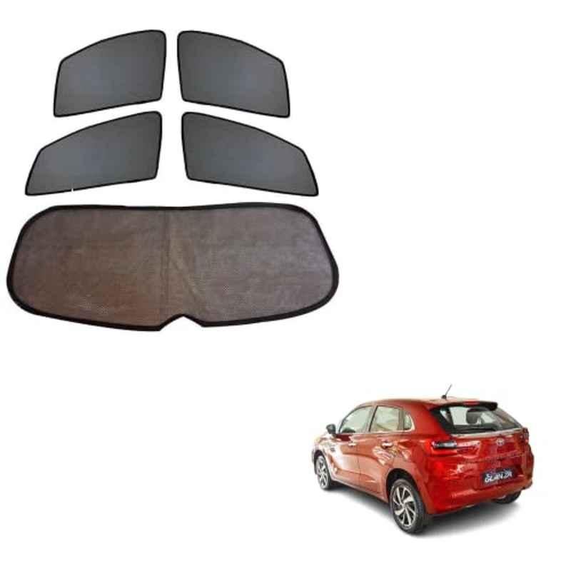 Kozdiko 5 Pcs Black Fixed Window & Rear Sun Shade Set for Toyota Glanza Facelift 2022