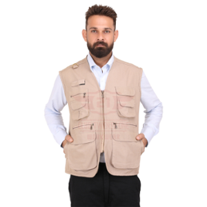 Club Twenty One Workwear Jurassic Cotton Beige Corporate Safety Vest, 5001, Size: S