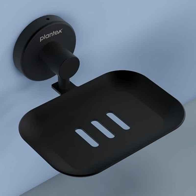 Plantex Galaxy 304 Grade Stainless Steel Single Soap Dish/Soap Stand/Soap Holder/Bathroom Accessories Black