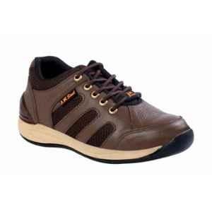 JK Steel JKPI007BN Steel Toe Brown Work Safety Shoes, Size: 6