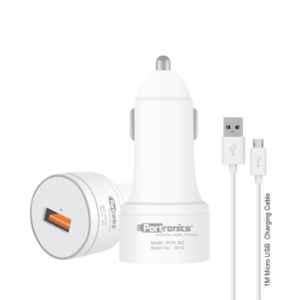 Portronics Car Power 1Q White 3A Quick Car Charger with Single USB Port, POR-392